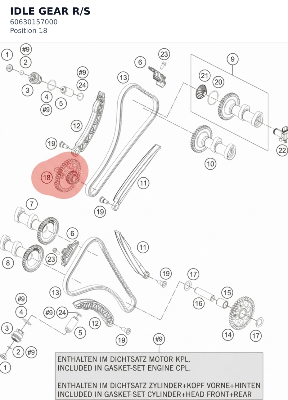 Diagram preview: IDLE GEAR R/S (60630157000)