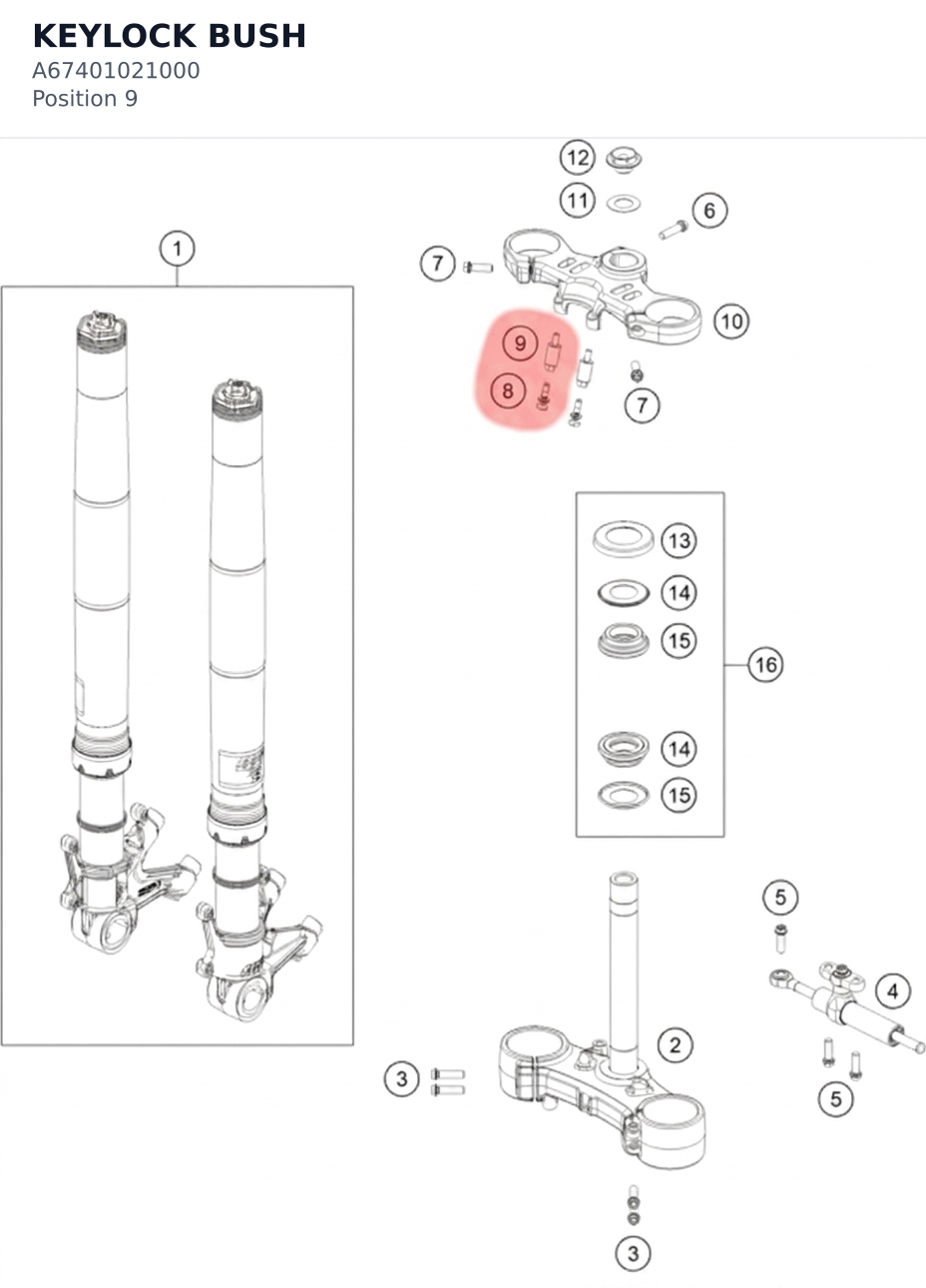 Diagram preview: KEYLOCK BUSH (A67401021000)