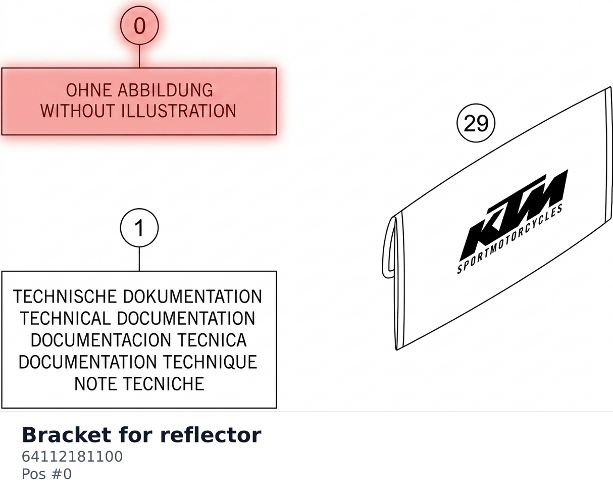 Diagram preview: Bracket for reflector (64112181100)
