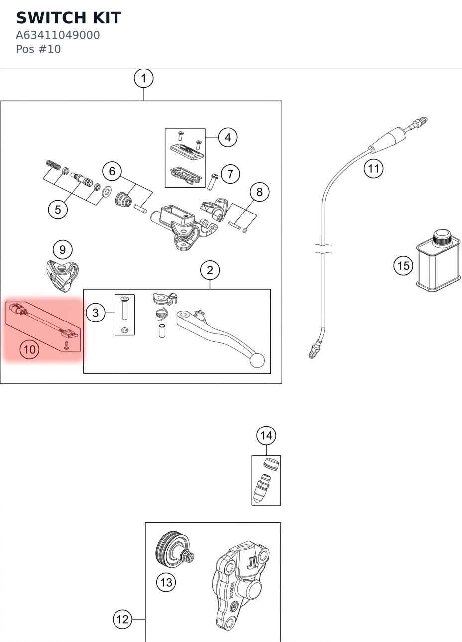 Diagram preview: SWITCH KIT (A63411049000)