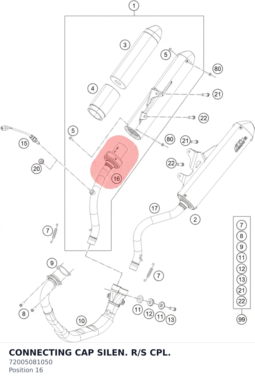 Diagram preview: CONNECTING CAP SILEN. R/S CPL. (72005081050)