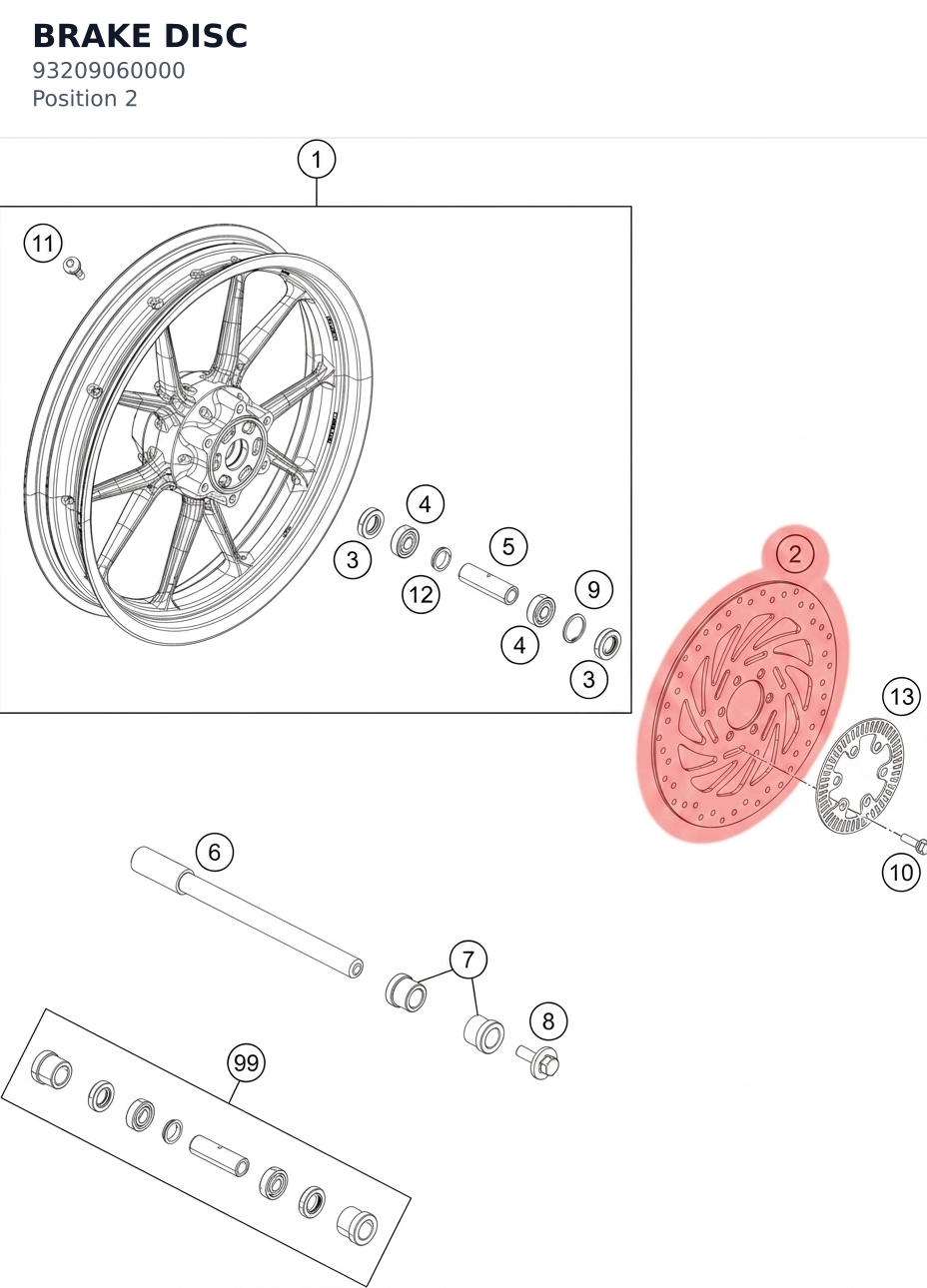 Diagram preview: BRAKE DISC (93209060000)