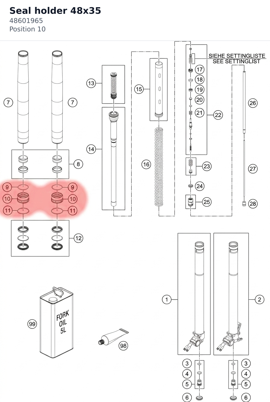 Diagram preview: Seal holder 48x35 (48601965)