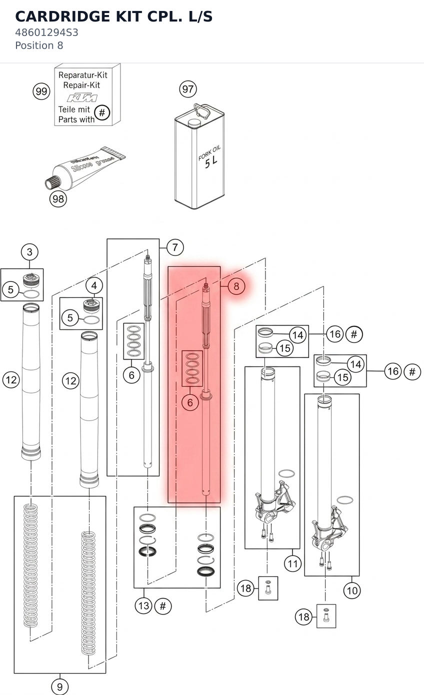 Diagram preview: CARDRIDGE KIT CPL. L/S (48601294S3)