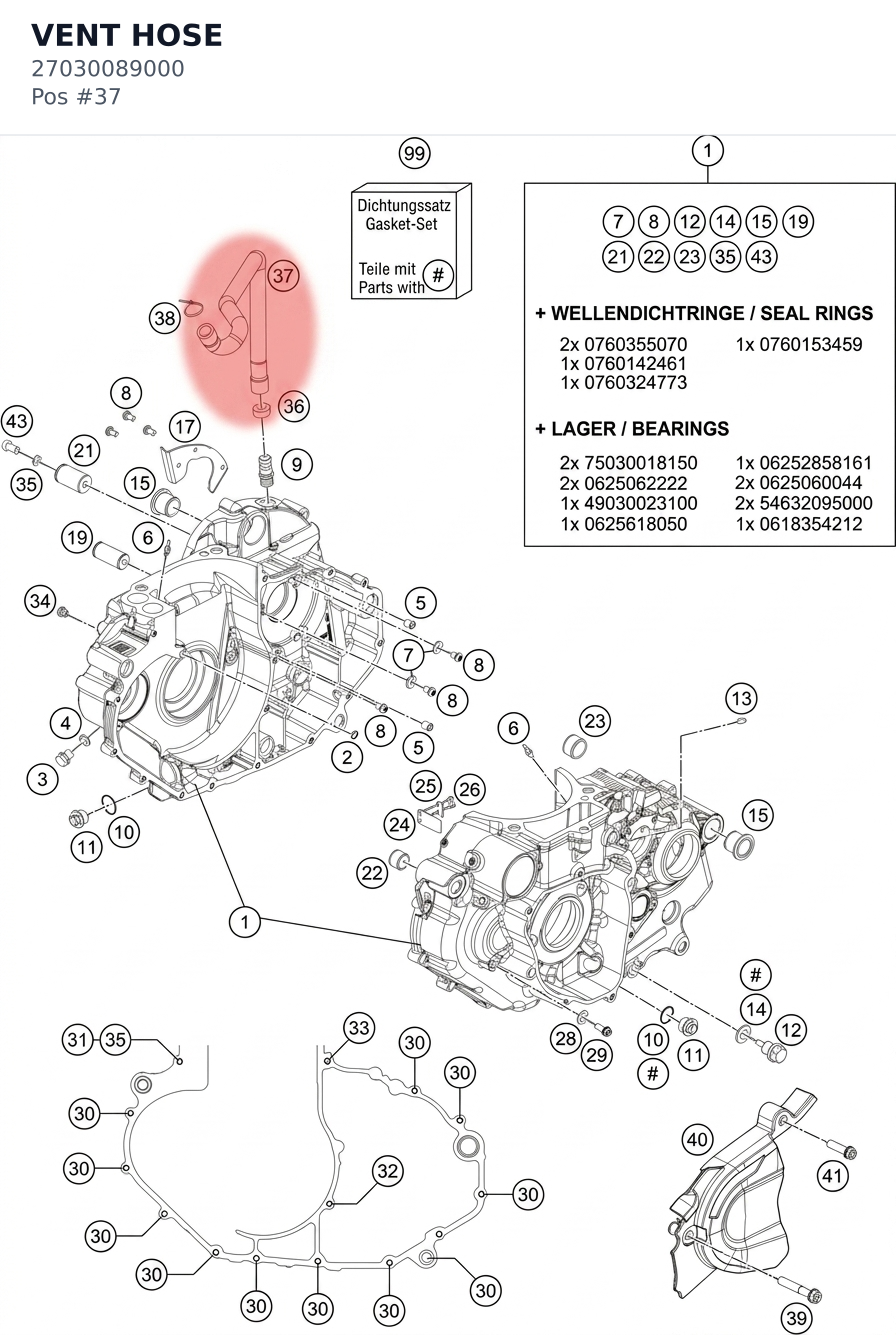 Diagram preview: VENT HOSE (27030089000)