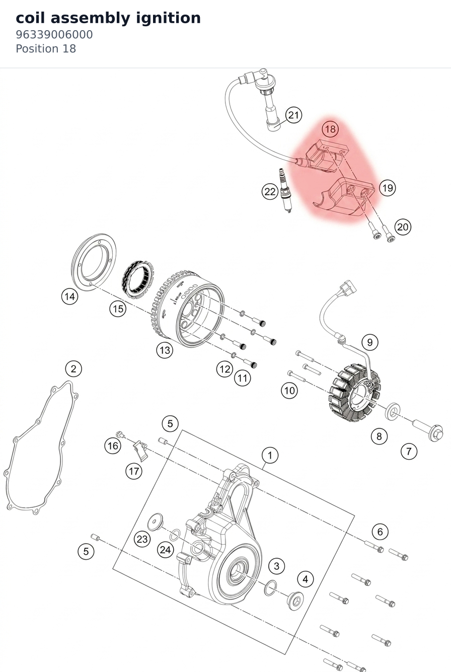 Diagram preview: coil assembly ignition (96339006000)