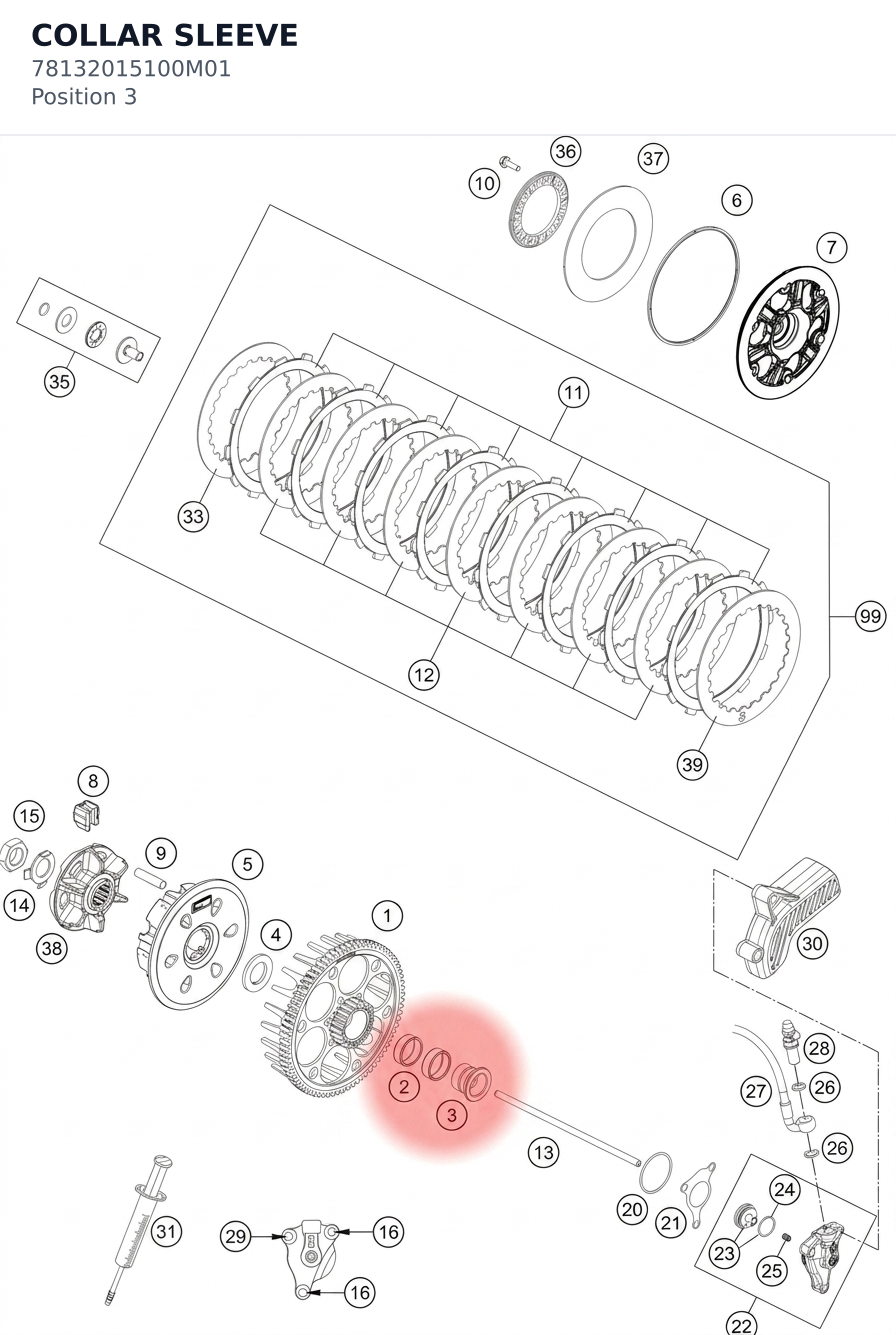 Diagram preview: COLLAR SLEEVE (78132015100M01)