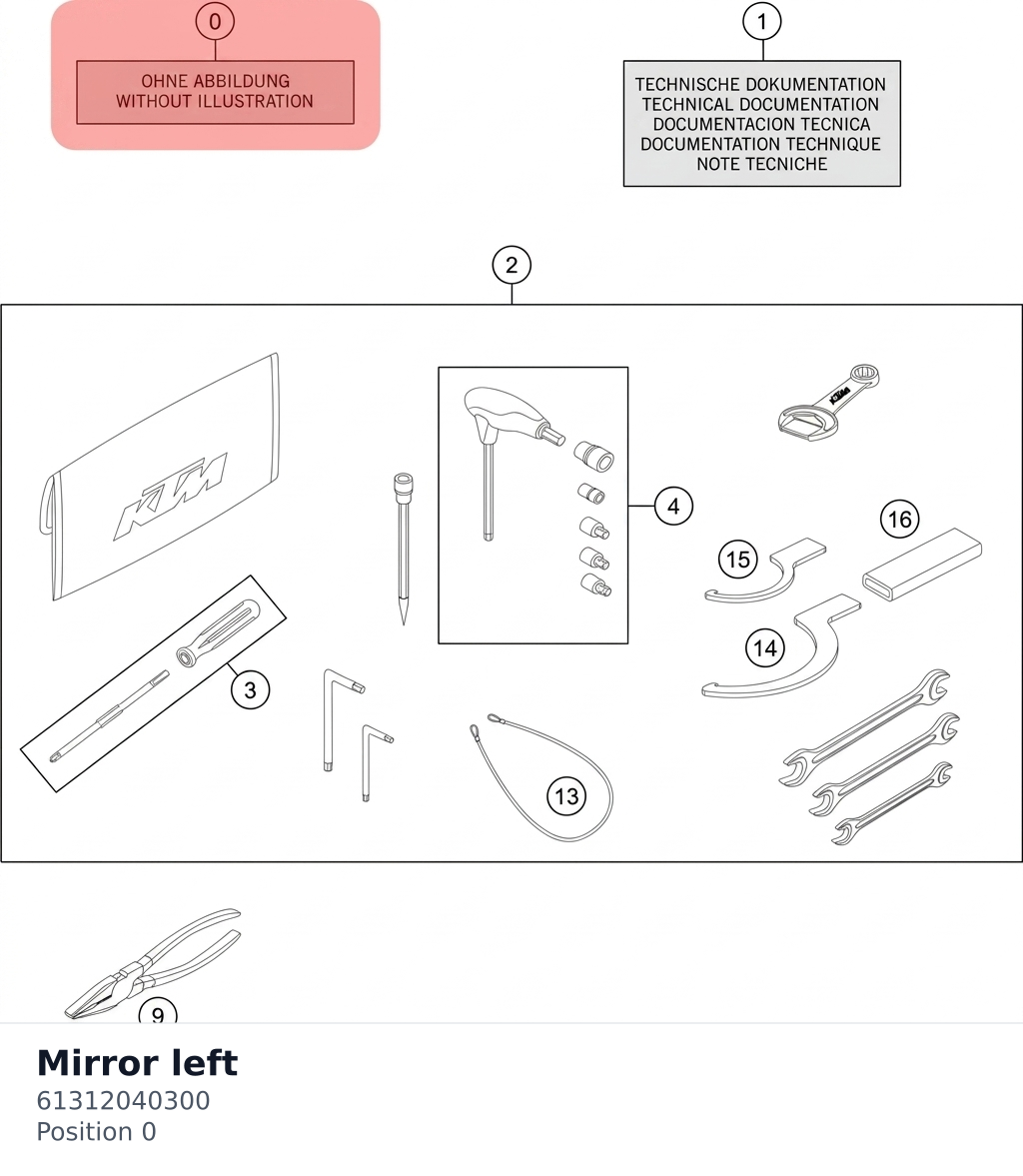 Diagram preview: Mirror left (61312040300)