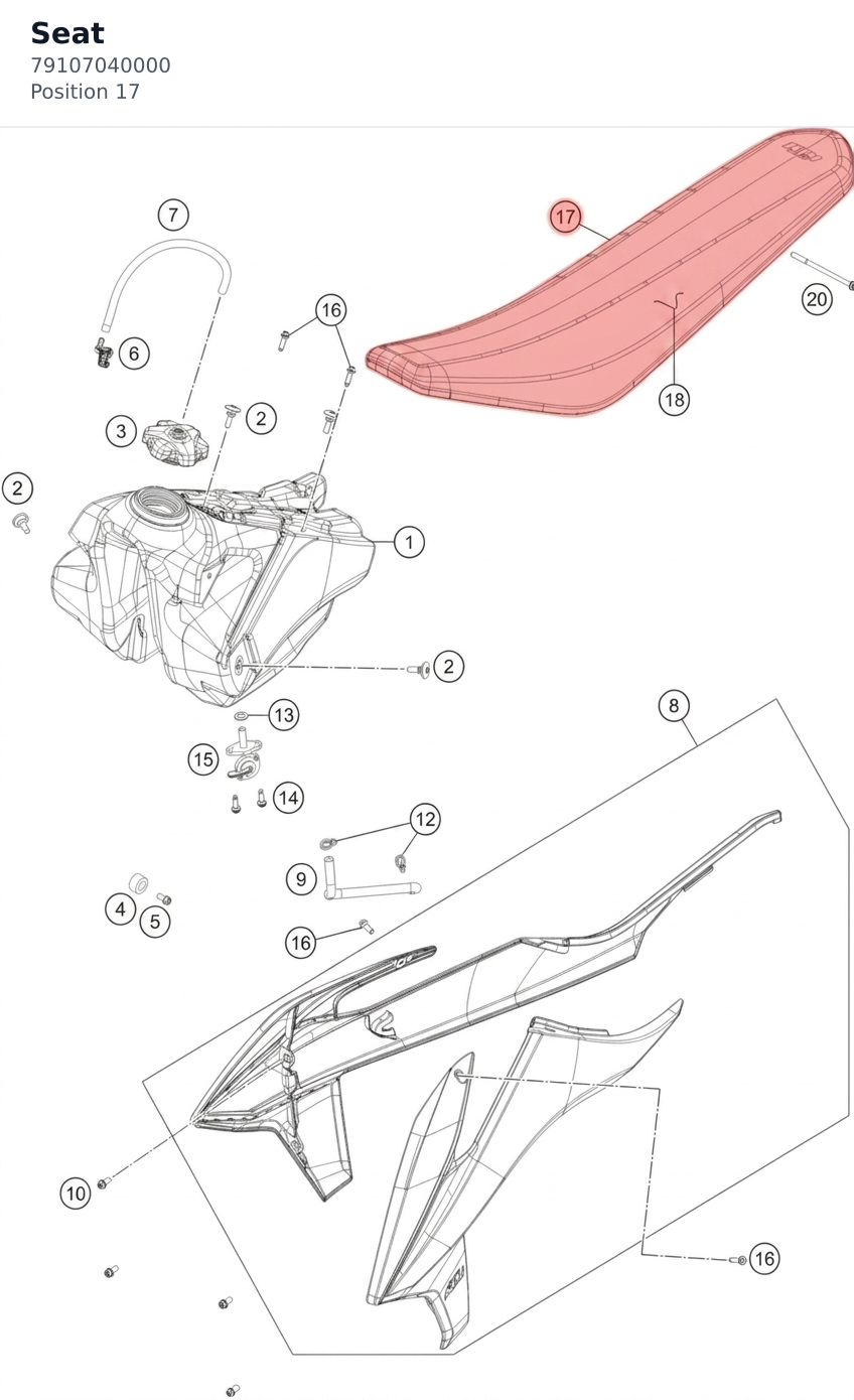 Diagram preview: Seat (79107040000)