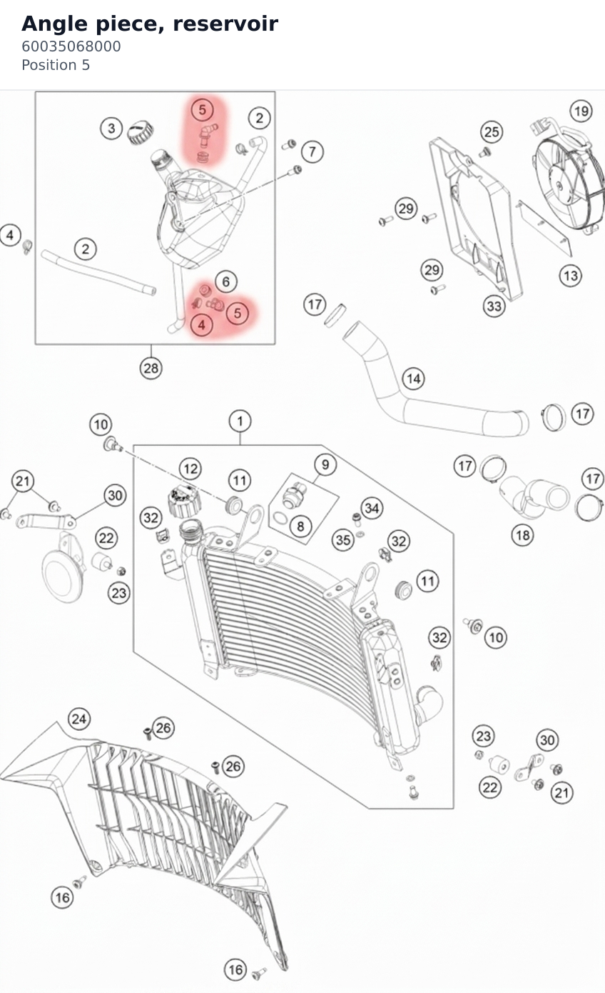 Diagram preview: Angle piece, reservoir (60035068000)