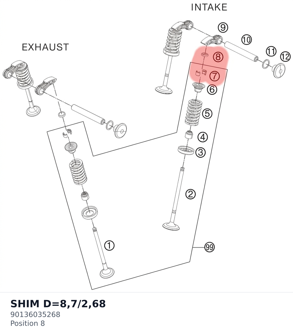 Diagram preview: SHIM D=8,7/2,68 (90136035268)