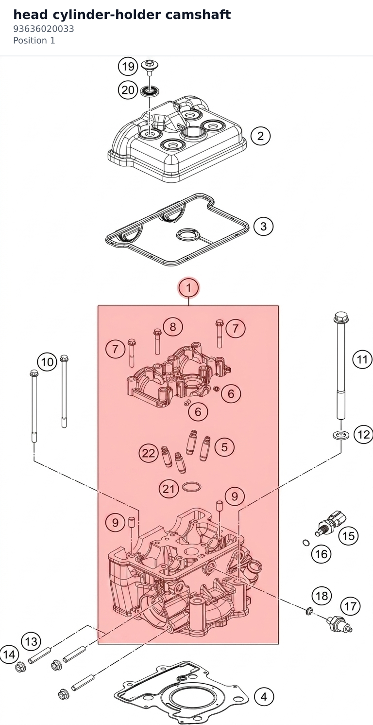 Diagram preview: head cylinder-holder camshaft (93636020033)