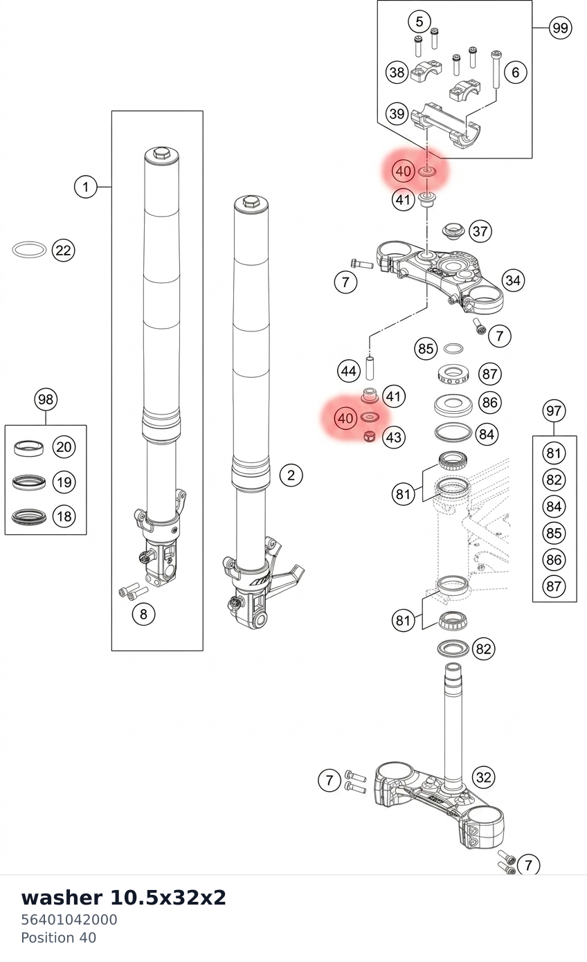 Diagram preview: washer 10.5x32x2 (56401042000)