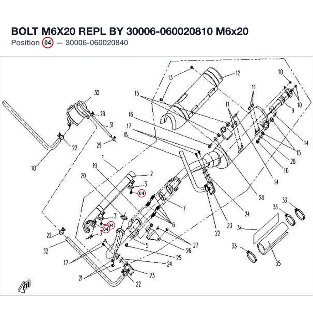 BOLT M6X20 REPL BY 30006-060020810 product image