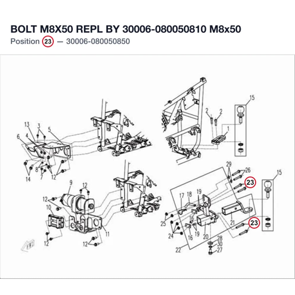 BOLT M8X50 REPL BY 30006-080050810 product image