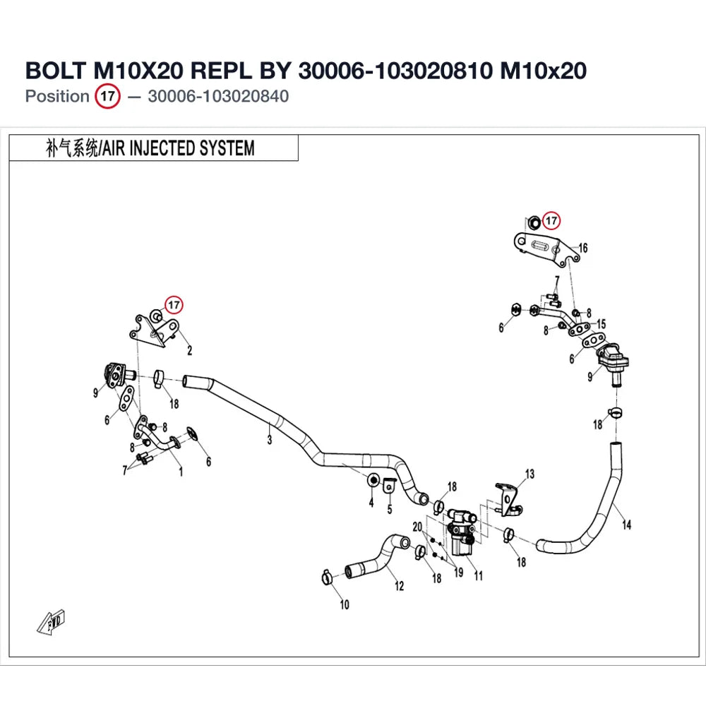 BOLT M10X20 REPL BY 30006-103020810 product image