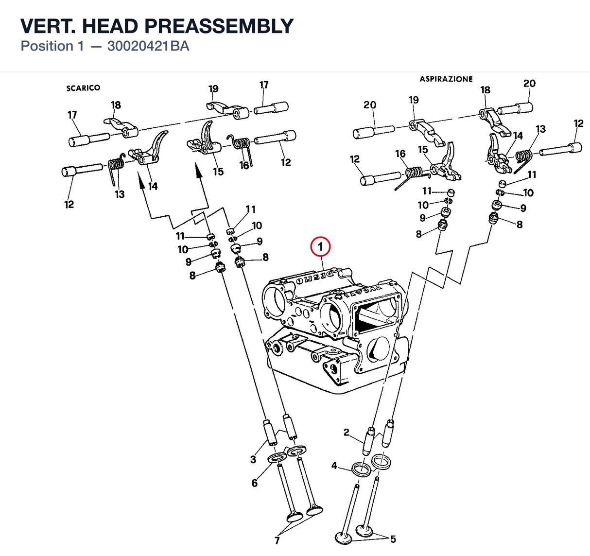VERT. HEAD PREASSEMBLY