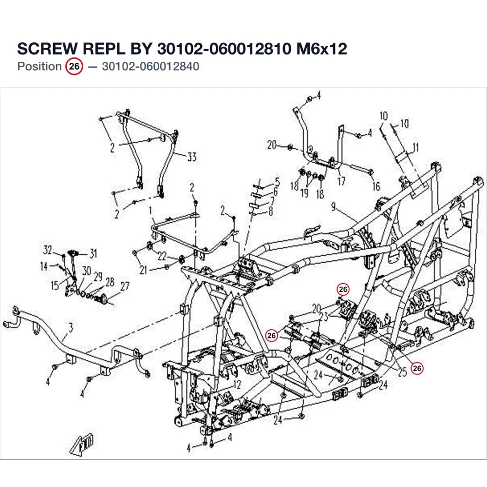 SCREW REPL BY 30102-060012810 product image