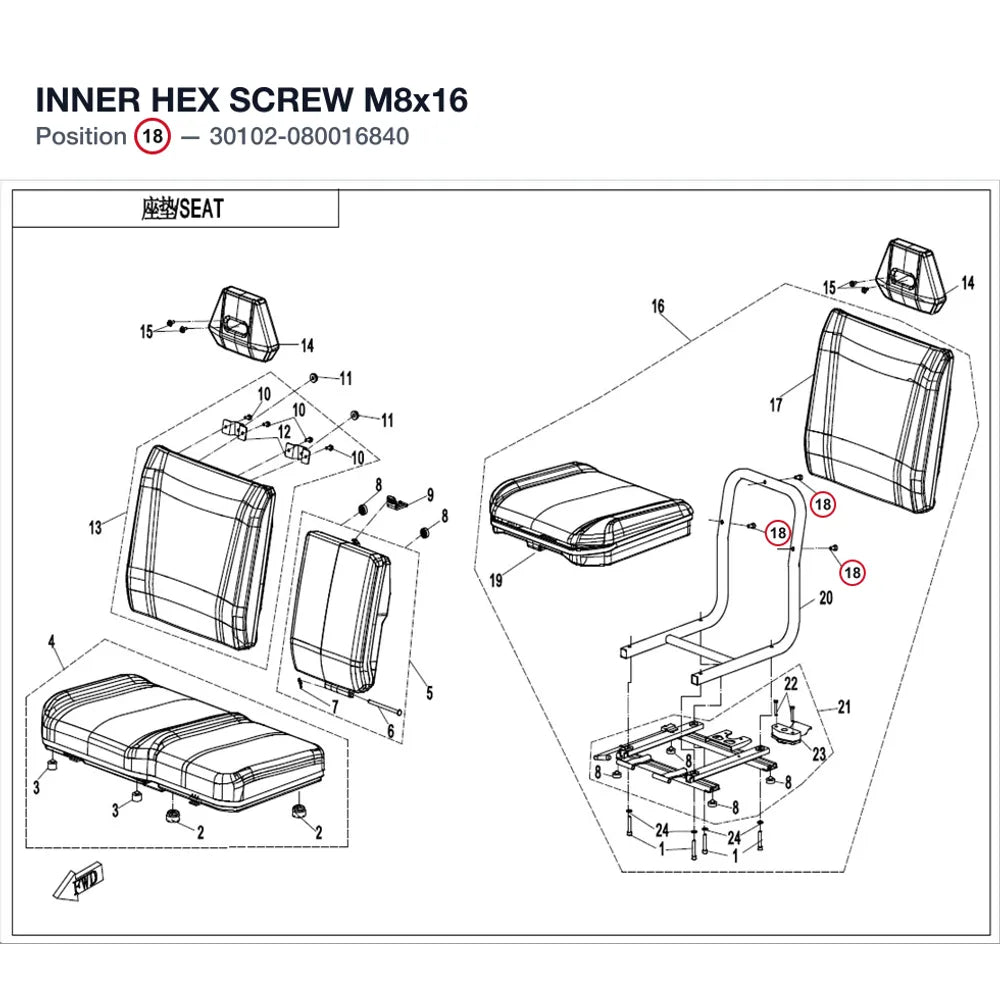 INNER HEX SCREW M8x16 product image