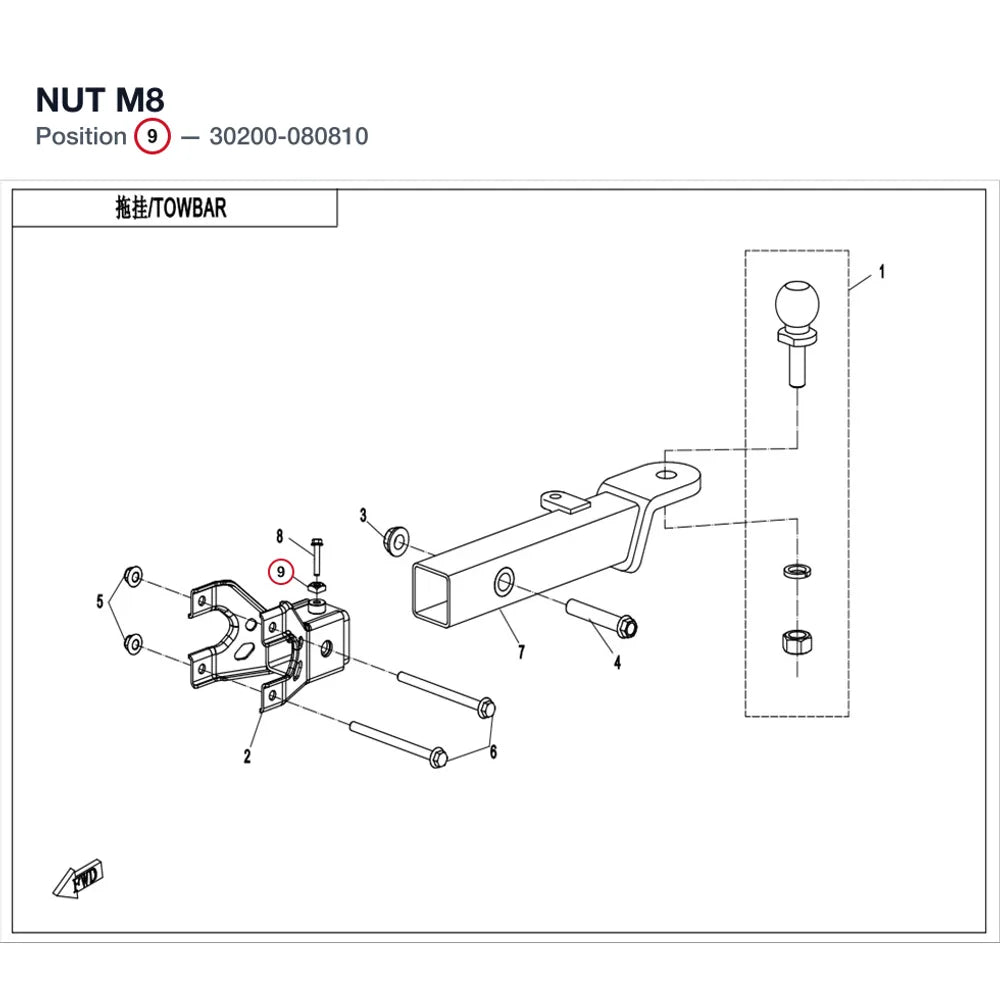 NUT M8 product image