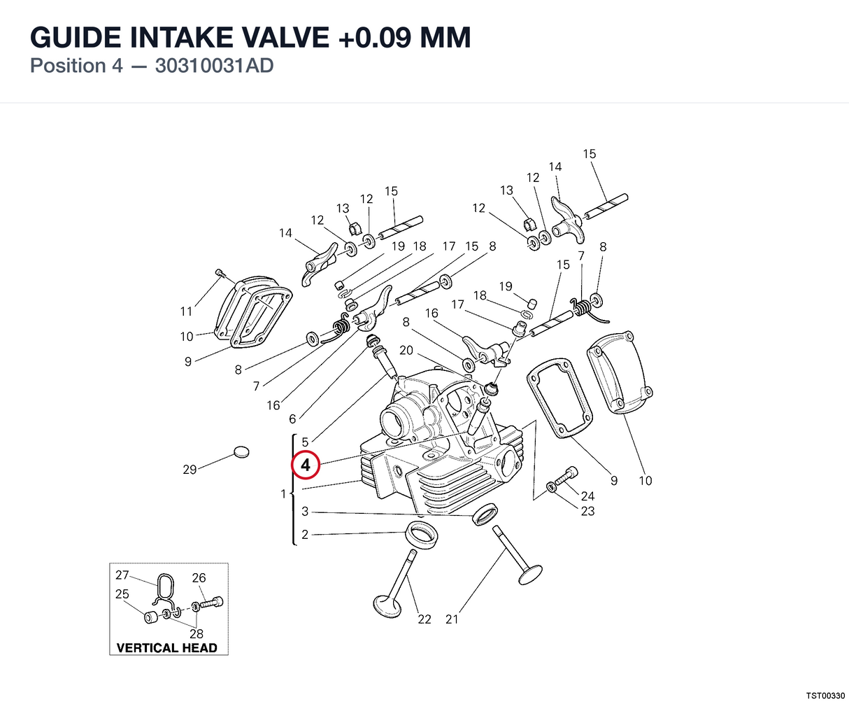 GUIDE INTAKE VALVE +0.09 MM