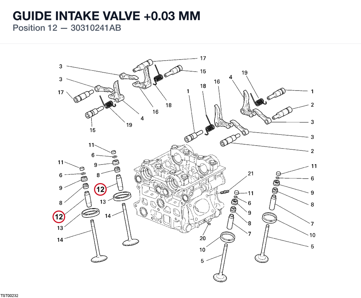 GUIDE INTAKE VALVE +0.03 MM