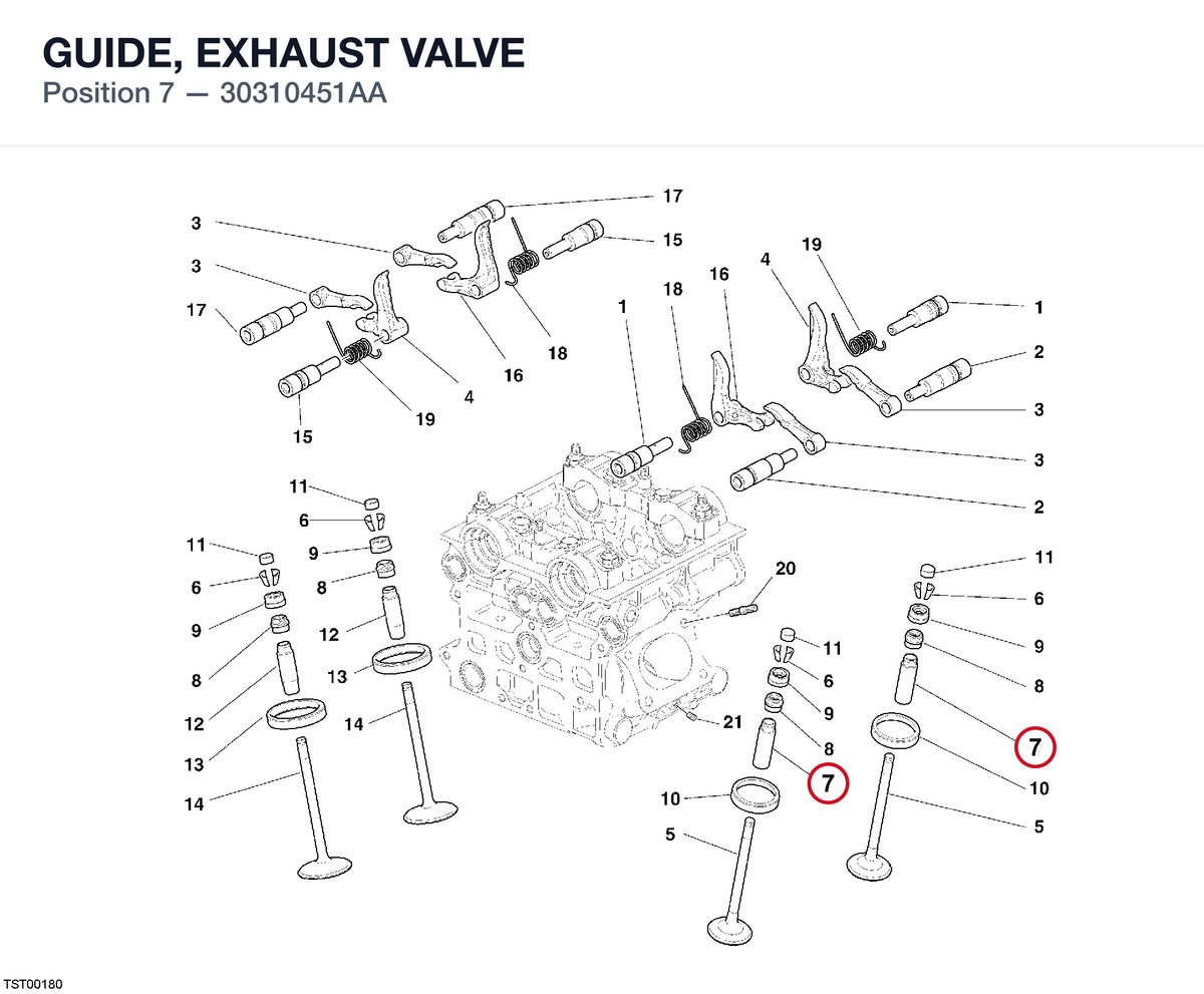 GUIDE, EXHAUST VALVE