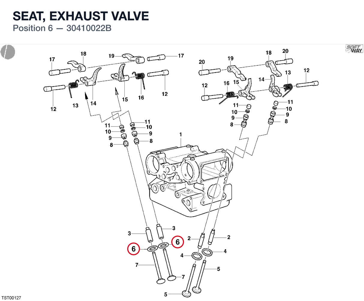 SEAT, EXHAUST VALVE