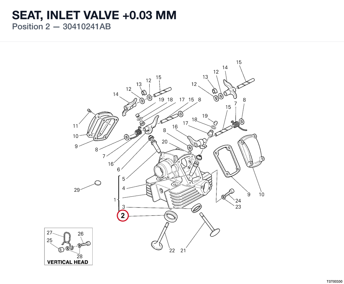 SEAT, INLET VALVE +0.03 MM