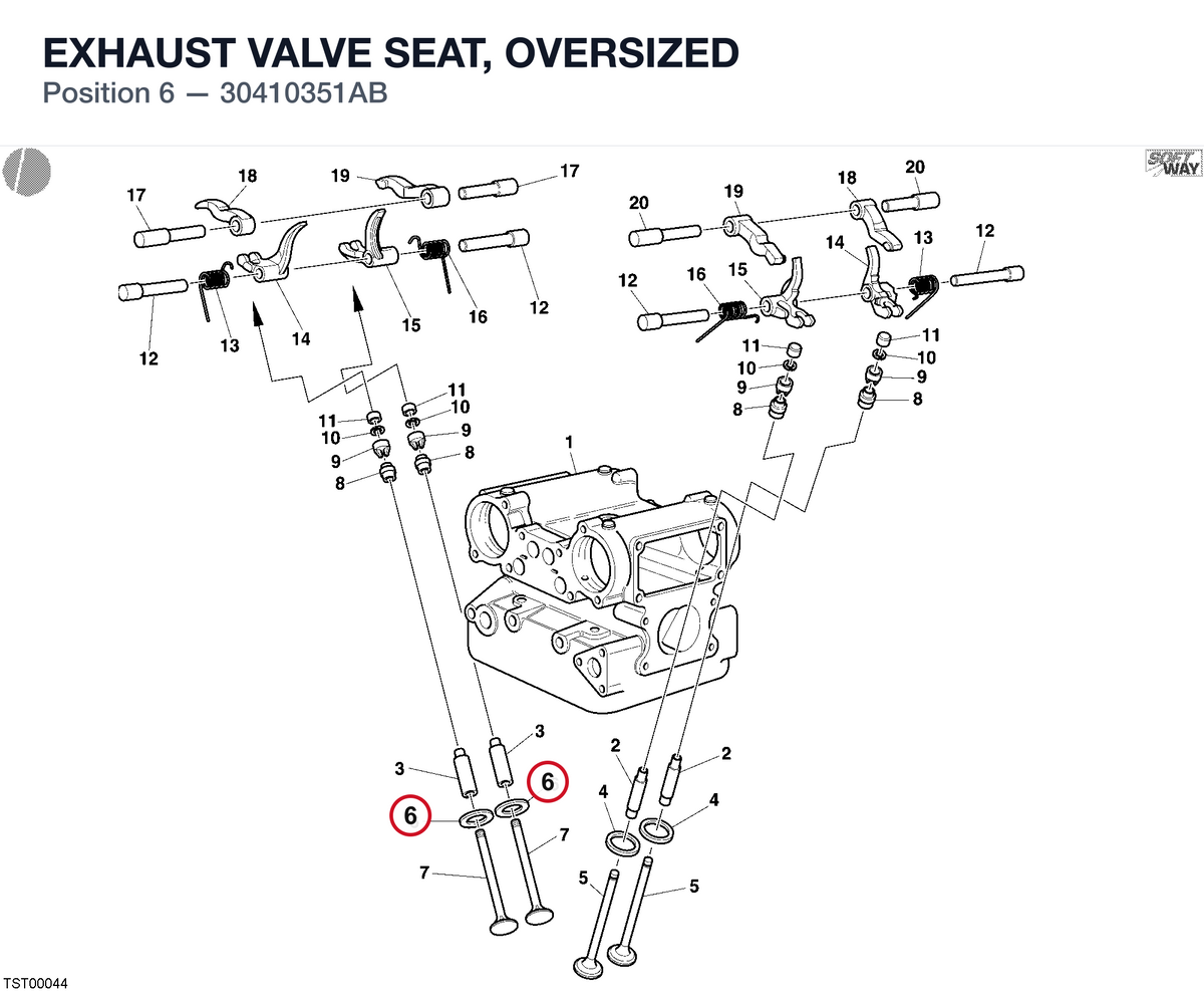 EXHAUST VALVE SEAT, OVERSIZED