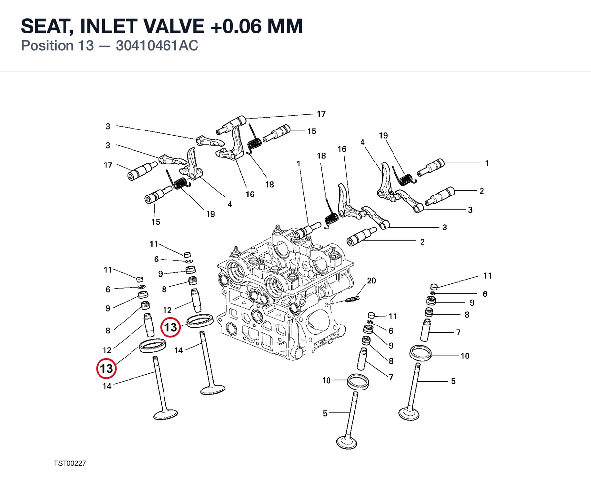 SEAT, INLET VALVE +0.06 MM
