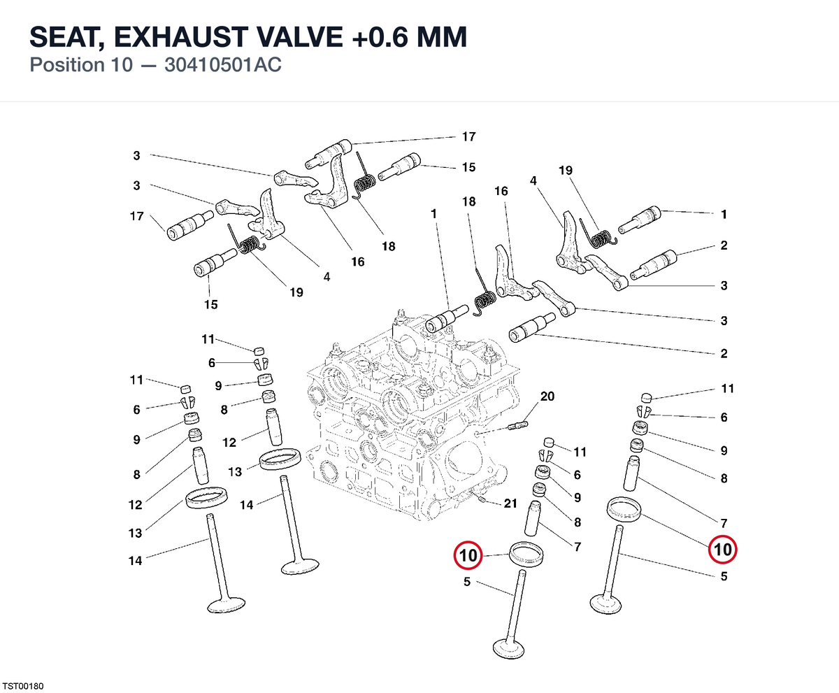 SEAT, EXHAUST VALVE +0.6 MM