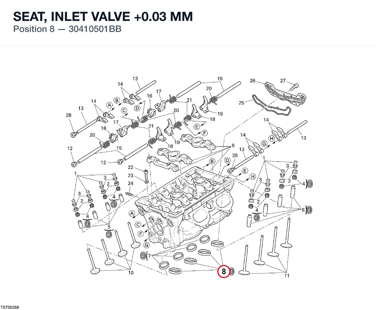 SEAT, INLET VALVE +0.03 MM