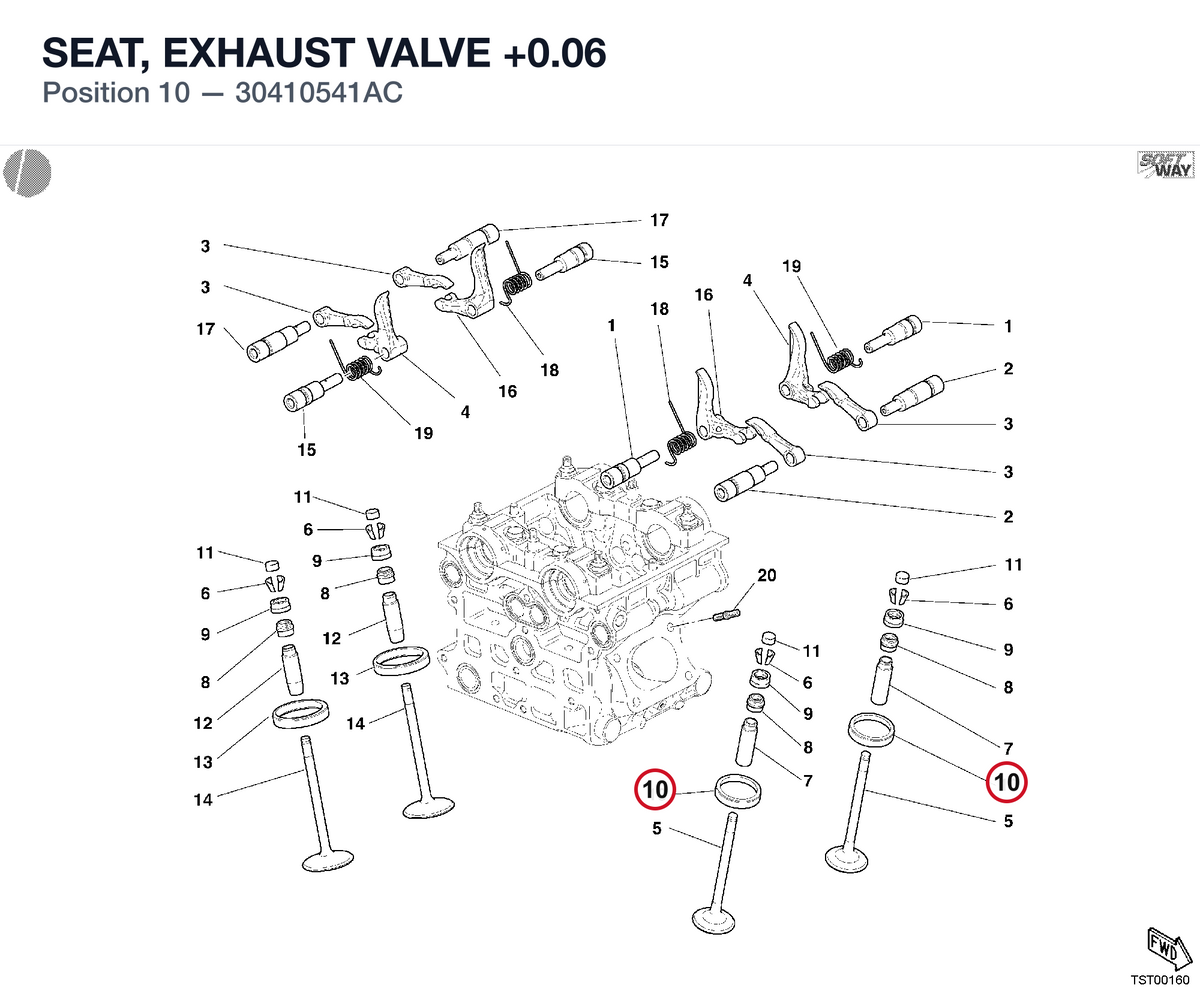 SEAT, EXHAUST VALVE +0.06