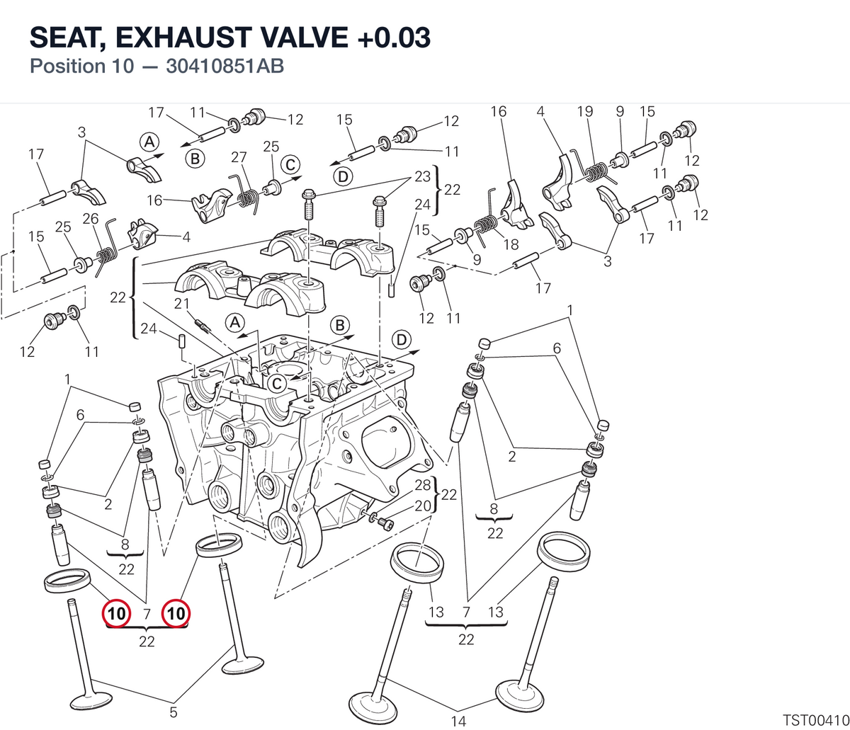 SEAT, EXHAUST VALVE +0.03