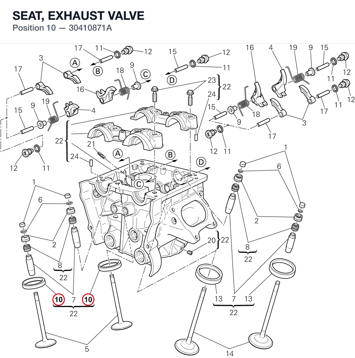 SEAT, EXHAUST VALVE