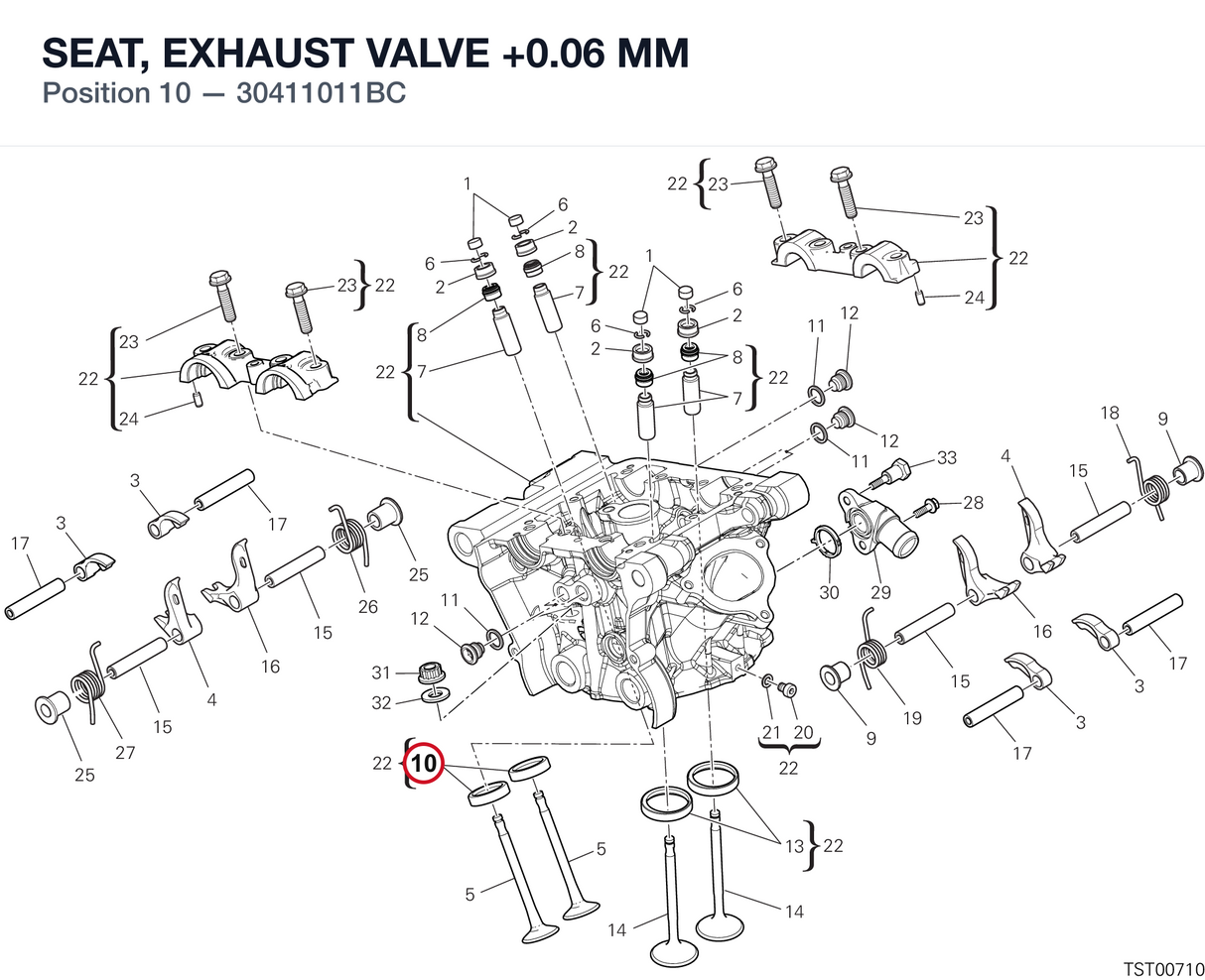 SEAT, EXHAUST VALVE +0.06 MM