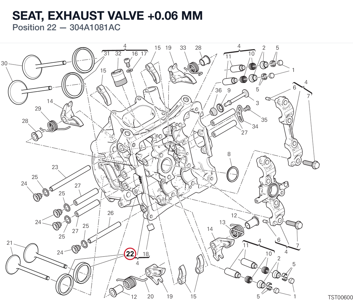 SEAT, EXHAUST VALVE +0.06 MM