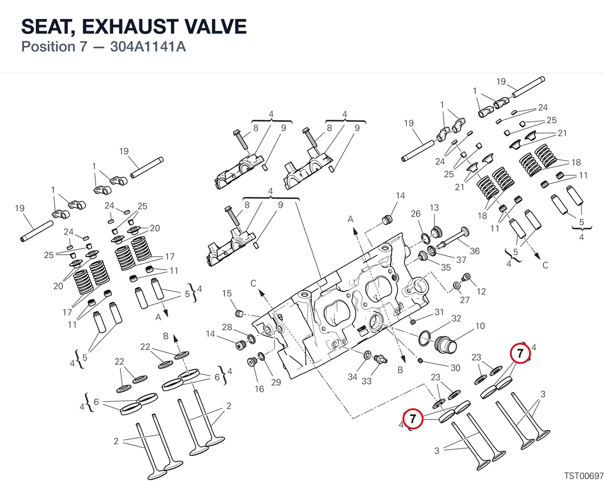 SEAT, EXHAUST VALVE