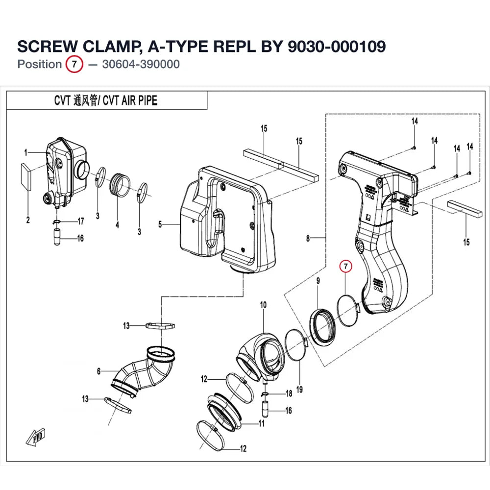 SCREW CLAMP, A-TYPE REPL BY 9030-000109 product image
