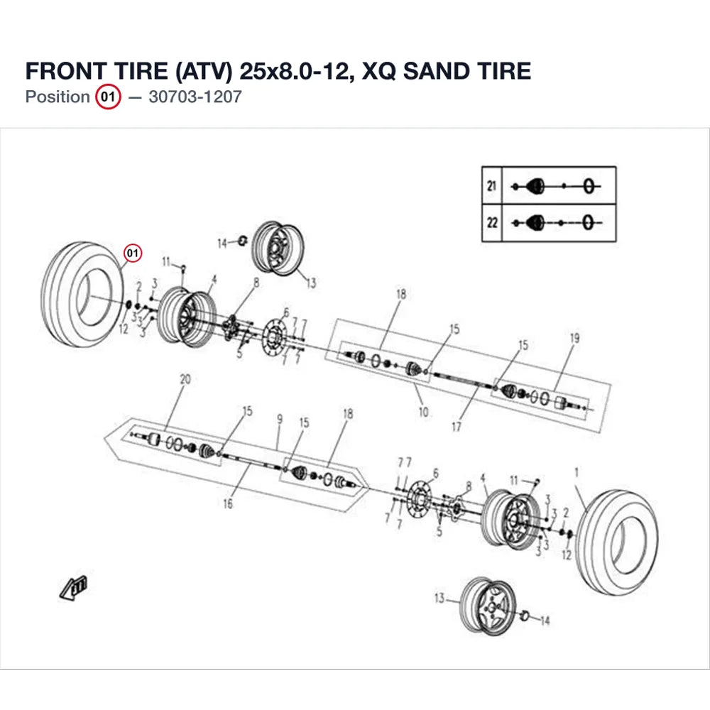 FRONT TIRE (ATV) product image