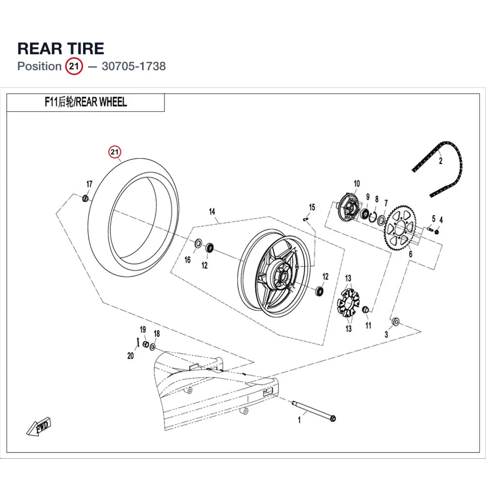 REAR TIRE product image