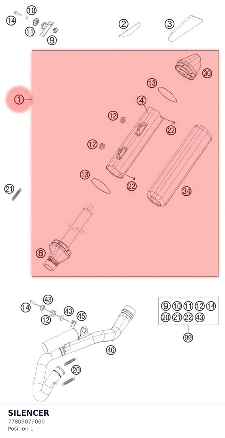 Diagram preview: SILENCER (77805079000)