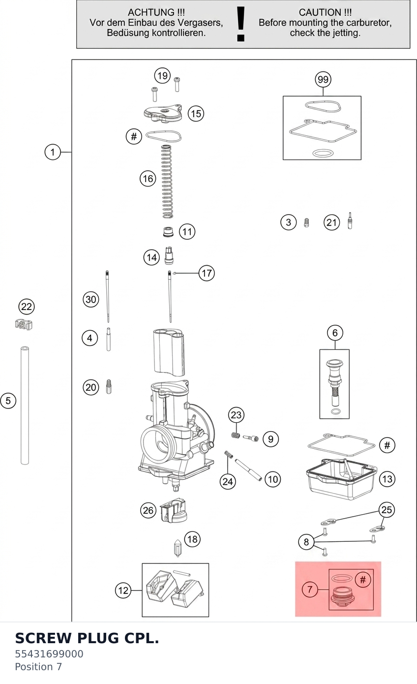Diagram preview: SCREW PLUG CPL. (55431699000)