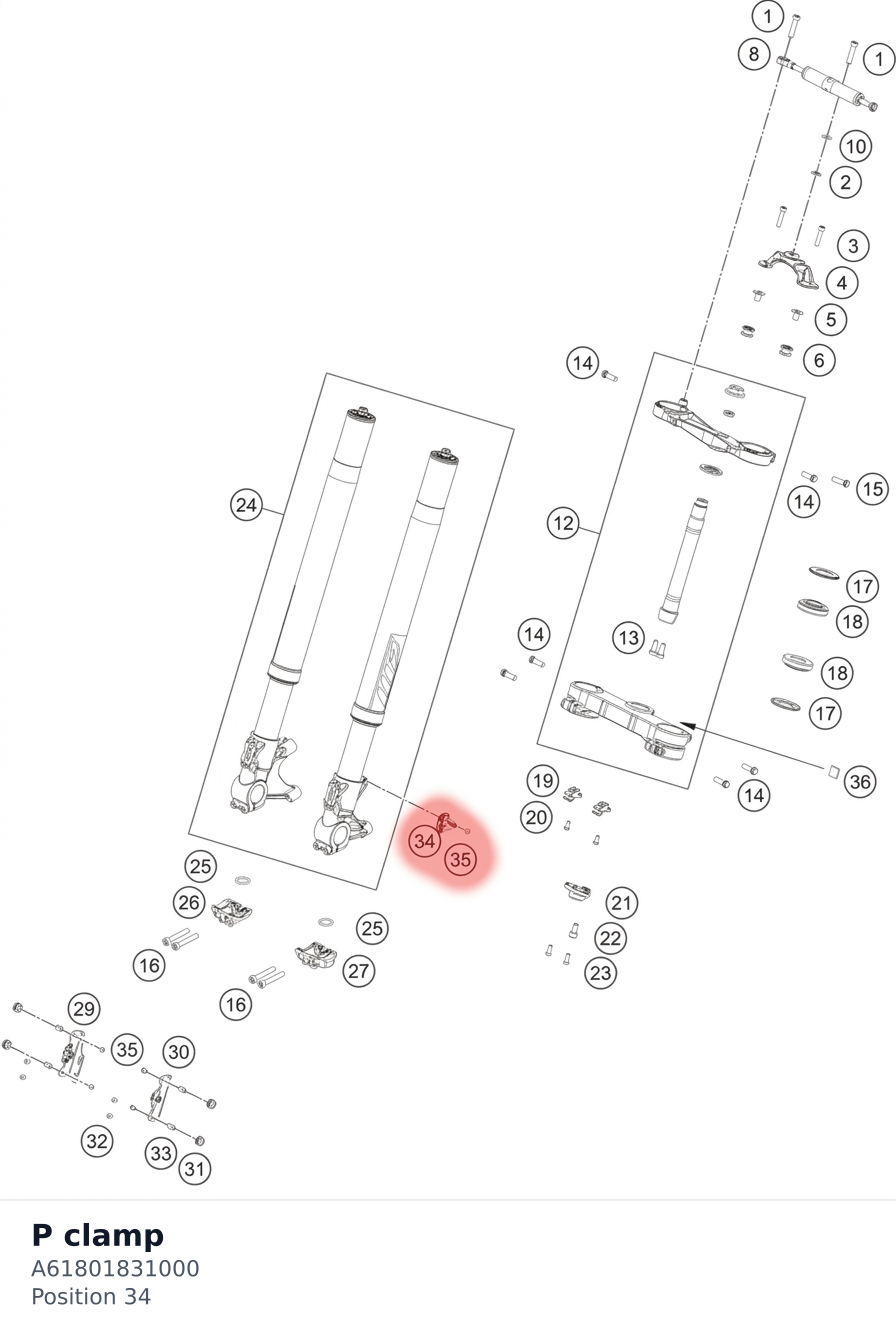 Diagram preview: P clamp (A61801831000)