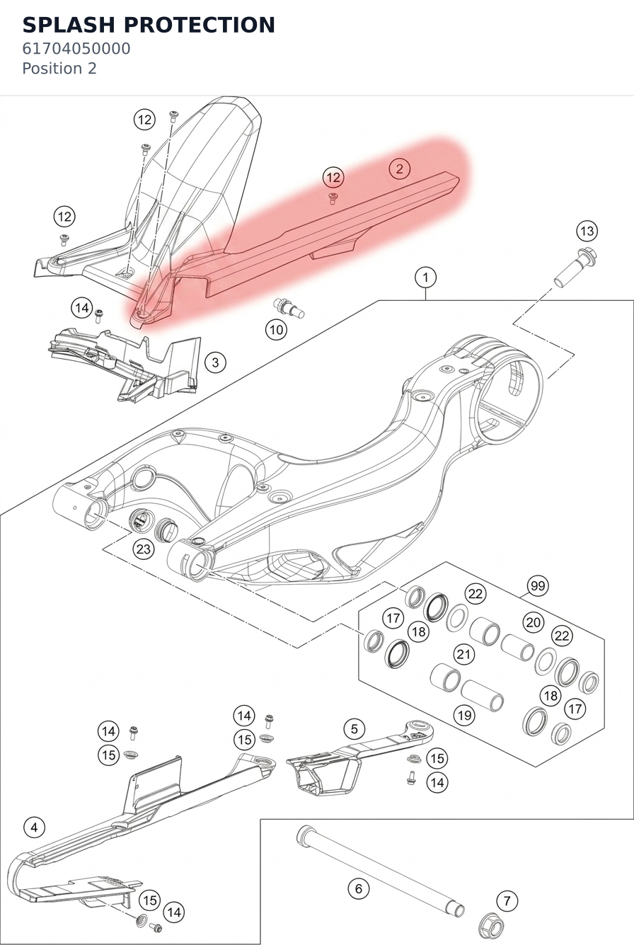 Diagram preview: SPLASH PROTECTION (61704050000)