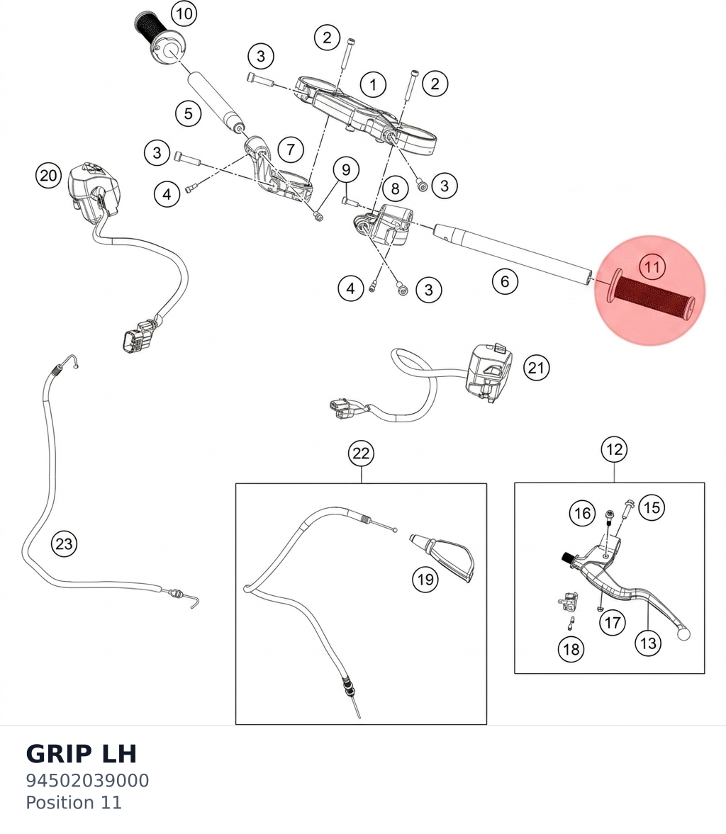 Diagram preview: GRIP LH (94502039000)