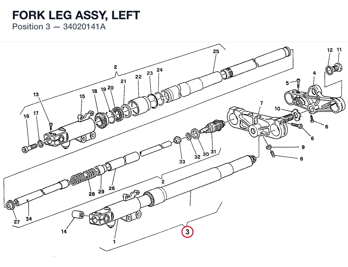 FORK LEG ASSY, LEFT