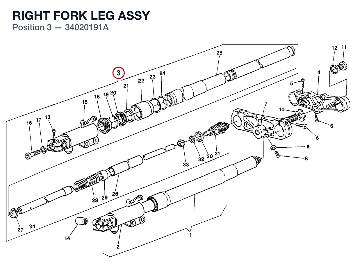RIGHT FORK LEG ASSY