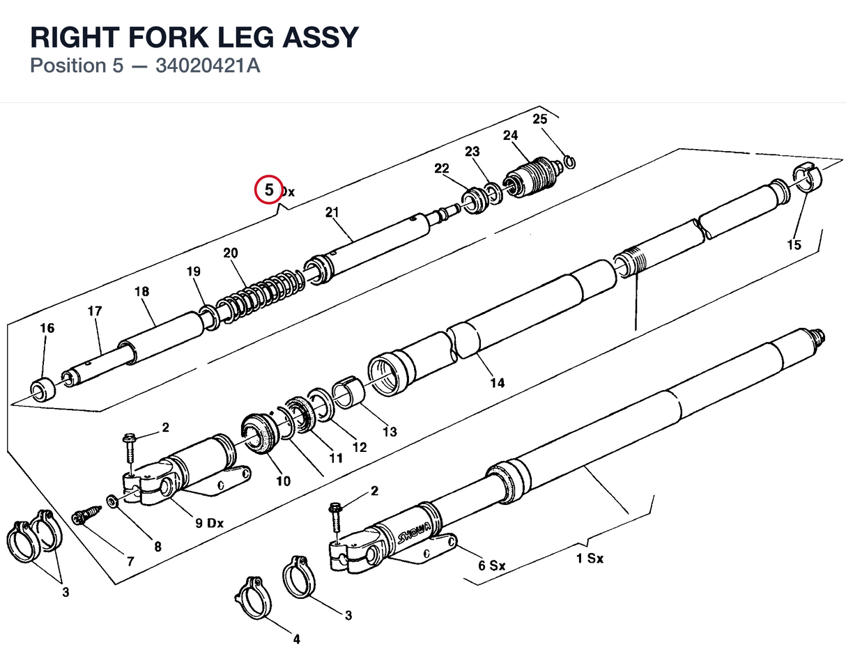 RIGHT FORK LEG ASSY
